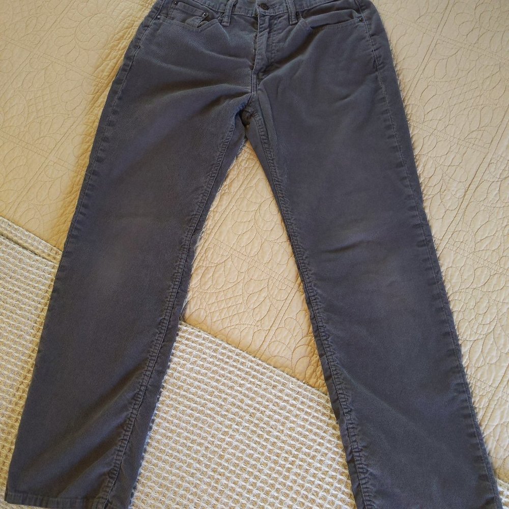Levi's 514 corduroy grey pants 30x30